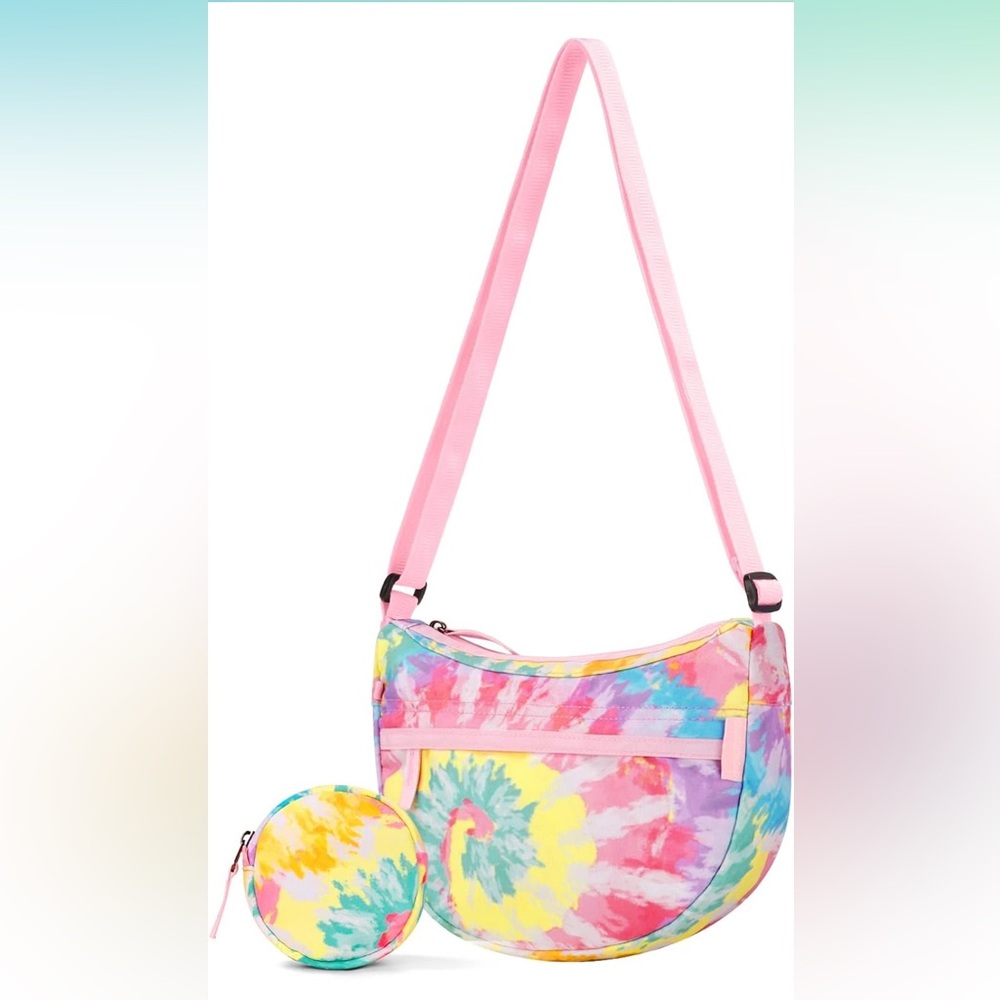 Girls Choco Mocha crossbody bag NWT tie dye